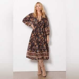 NWT SUNDRY for EVEREVE Felicity Floral Boho Prairie Peasant Dress in size 0 / XS